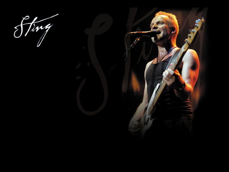 Sting performing on stage