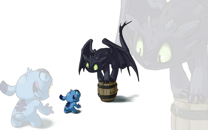 Stitch meets Toothless