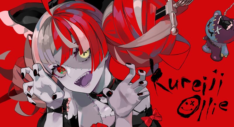 Stitched Anime Girl — Red