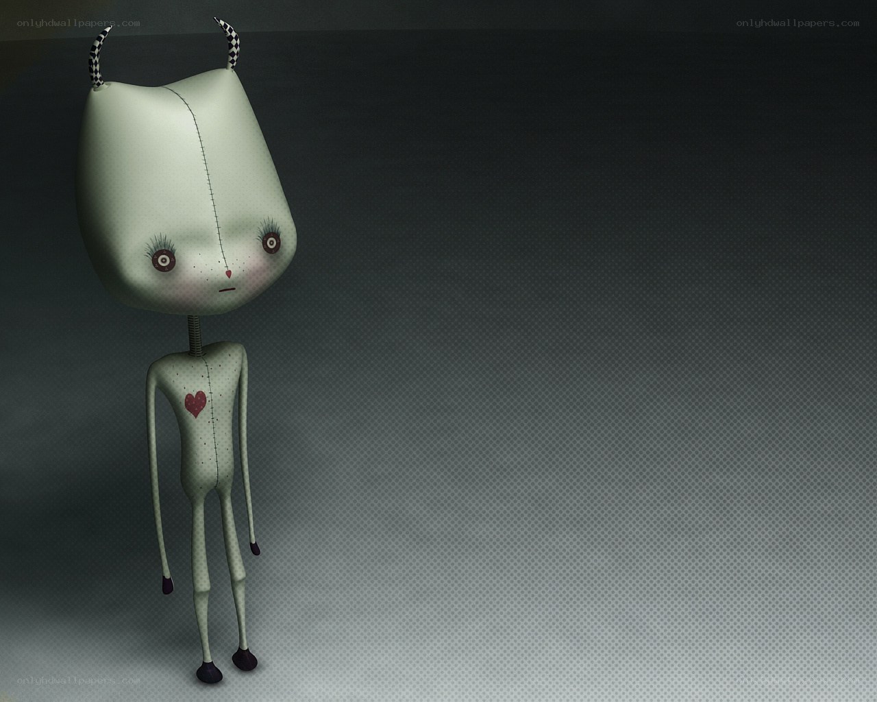 Stitched creature with horns