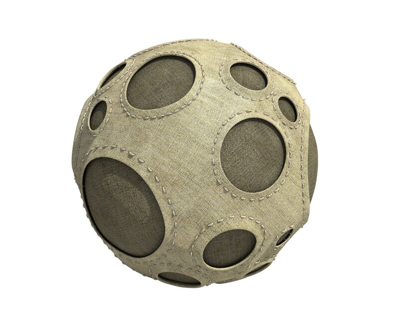 stitched fabric sphere