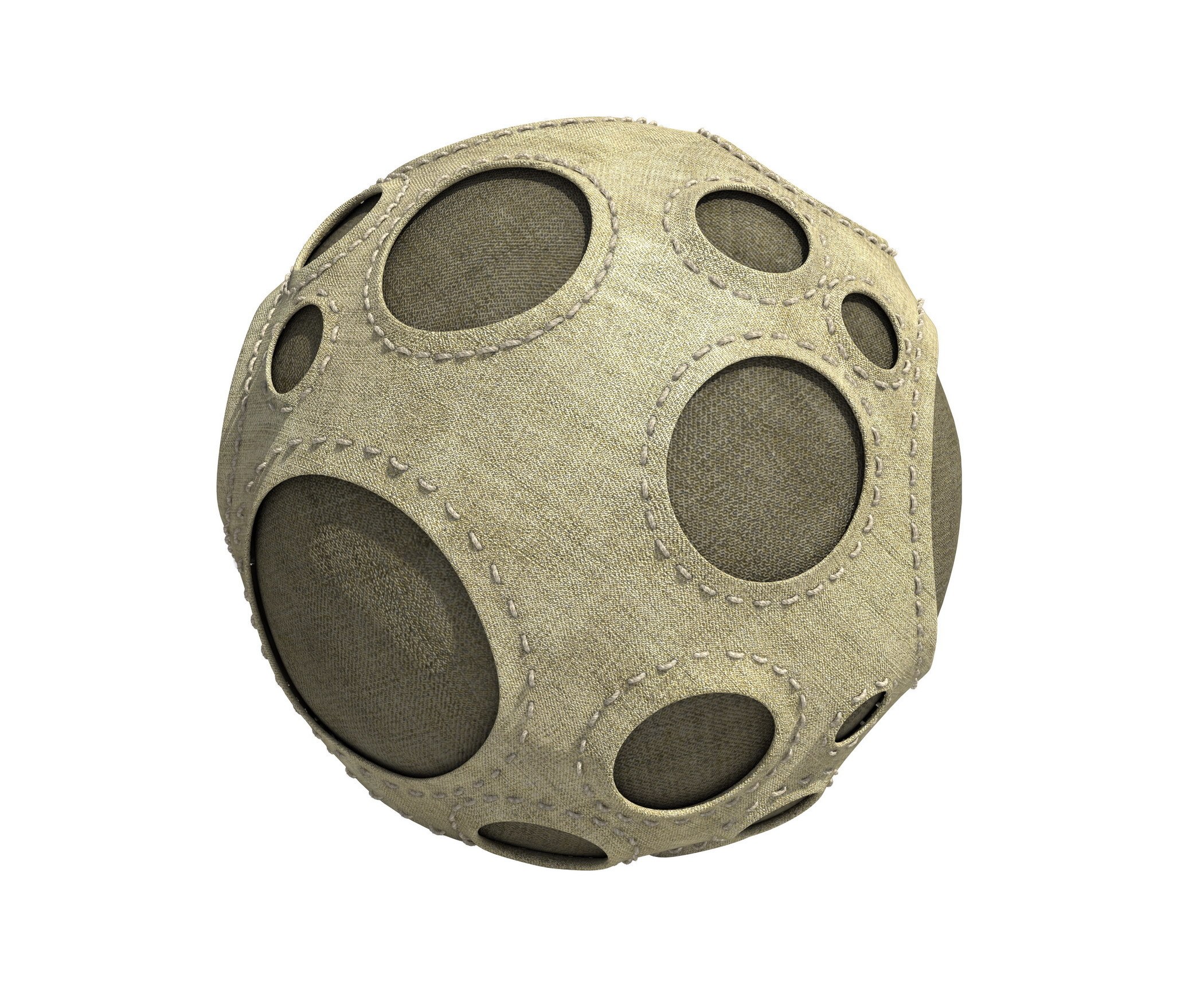 stitched fabric sphere