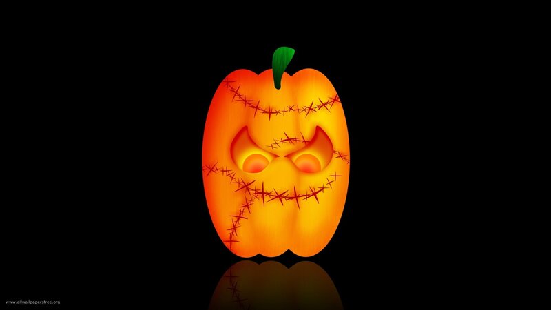 Stitched Pumpkin Face