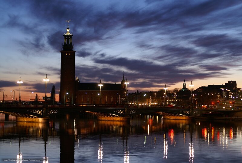 Stockholm City Hall — Blue, Dramatic