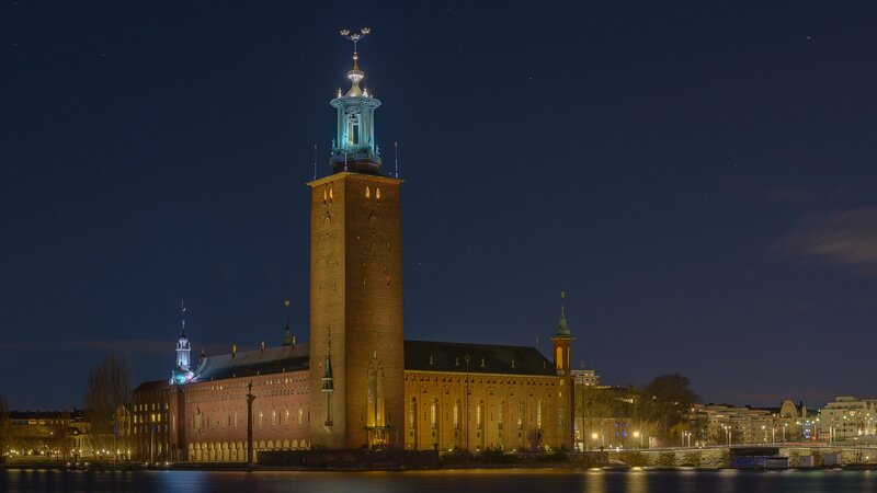 Stockholm City Hall — Blue, Serene