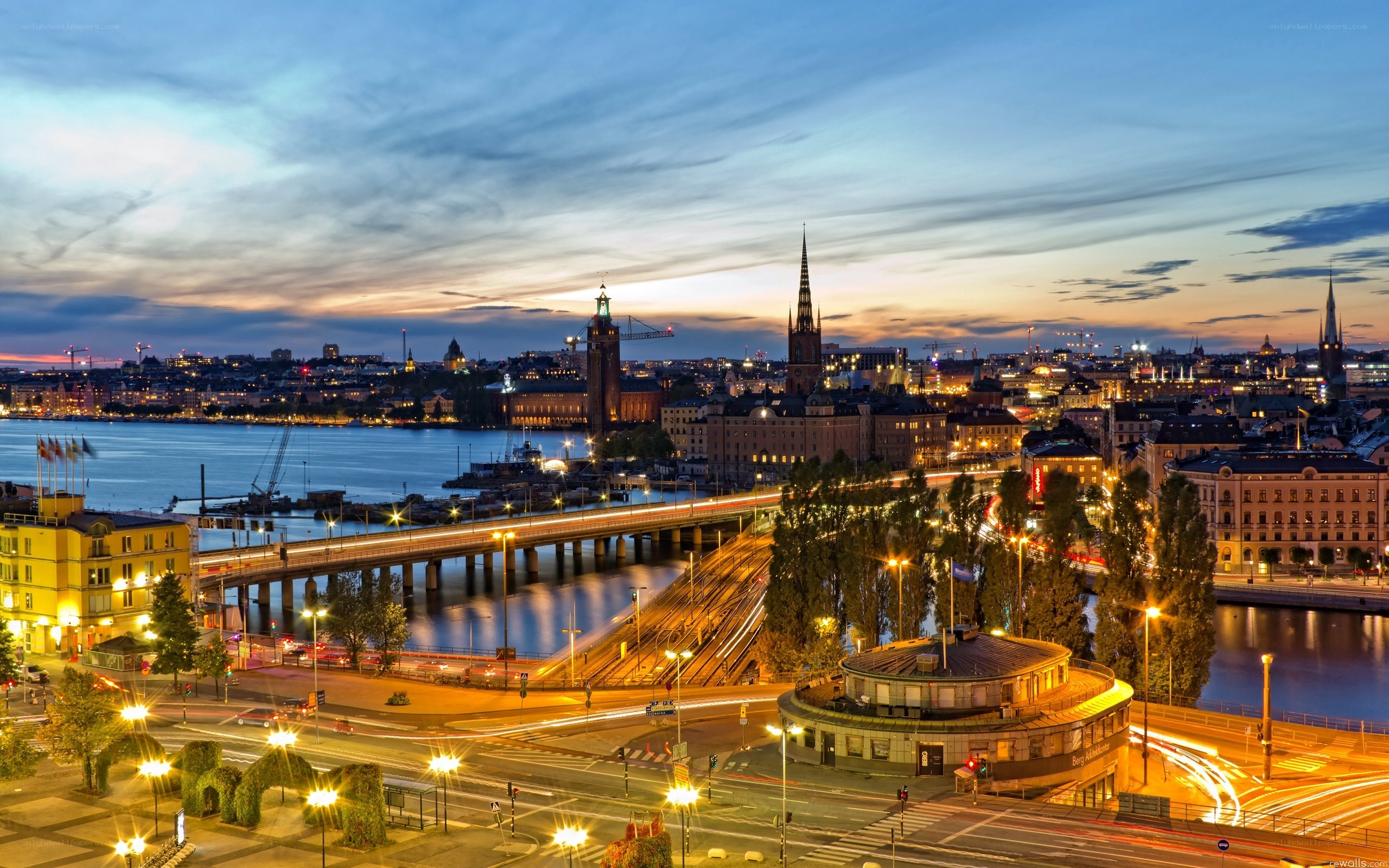 Stockholm cityscape at dusk