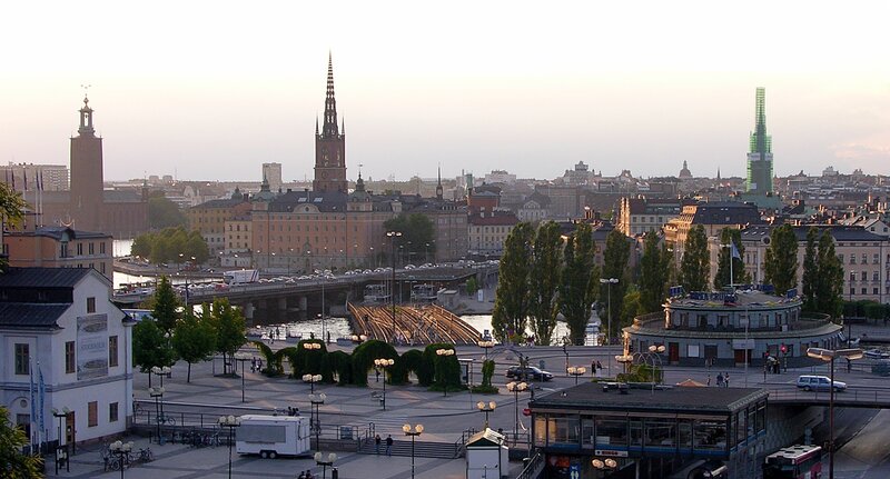 Stockholm cityscape at dusk