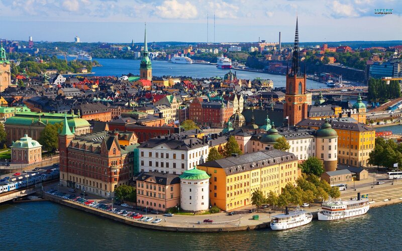 Stockholm cityscape from above