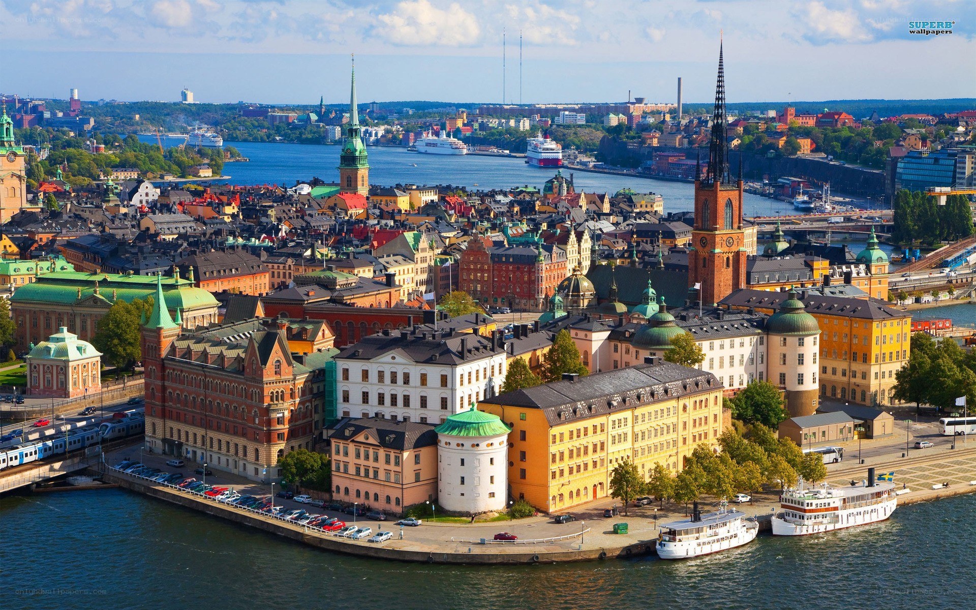 Stockholm cityscape from above