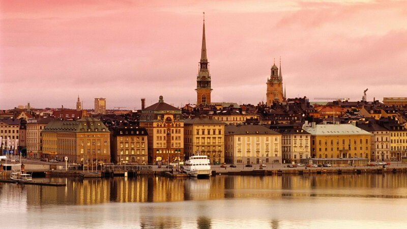 Stockholm skyline at dusk