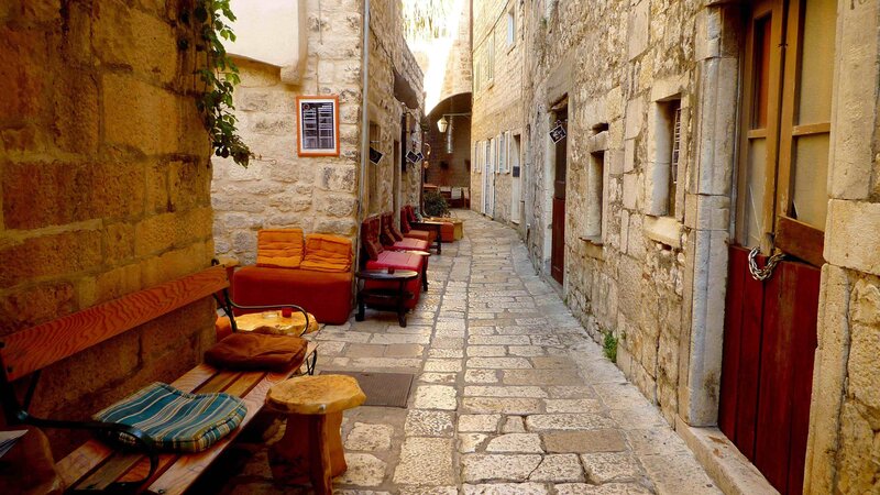 Stone Alley with Seating
