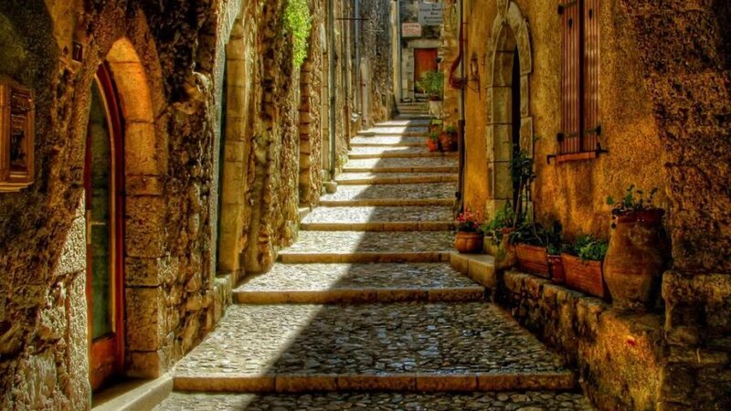 Stone Alleyway Steps