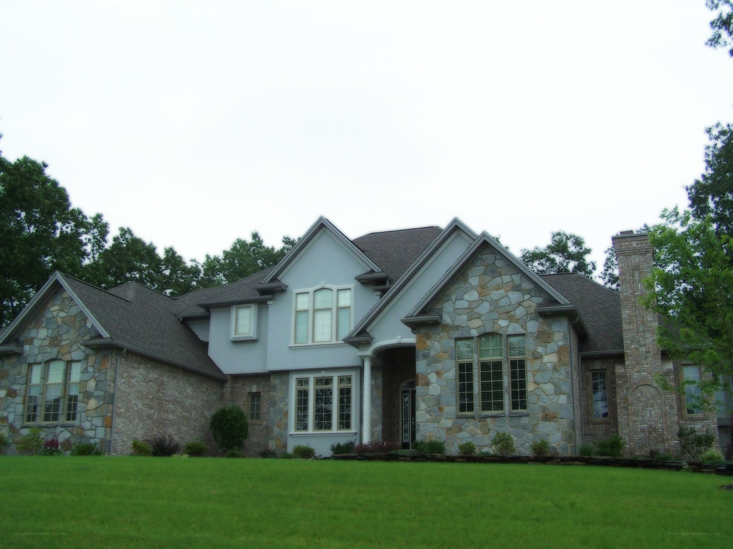 stone and brick house exterior