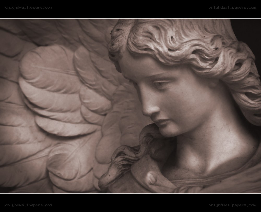 stone angel sculpture