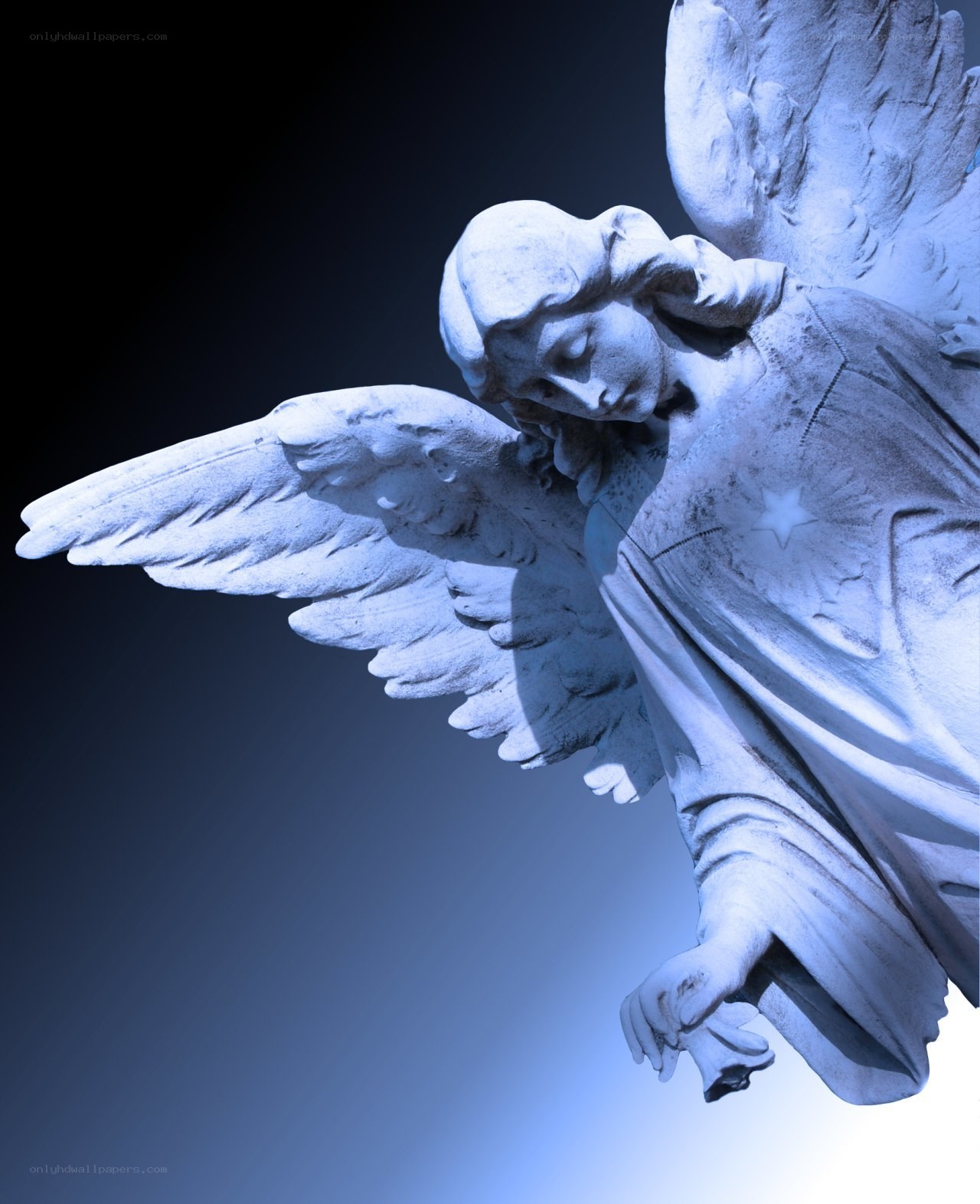 stone angel sculpture