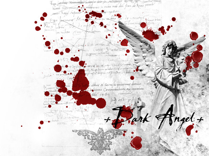 Stone Angel Statue — Black, Dark, Illustration