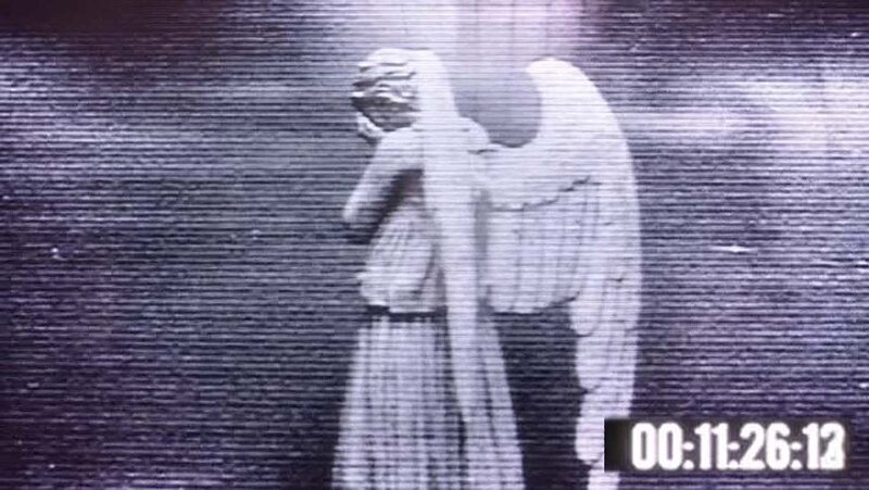 Stone Angel Statue — Black, Eerie, Photograph