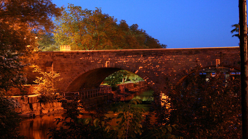 Stone Arch Bridge at Night