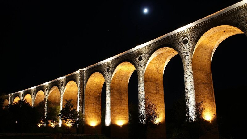 Stone Arch Bridge — Black, Dramatic