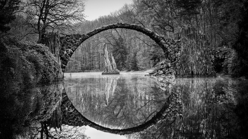 Stone Arch Bridge — Black, Serene