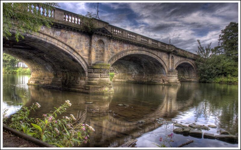 Stone Arch Bridge — Brown, Dramatic