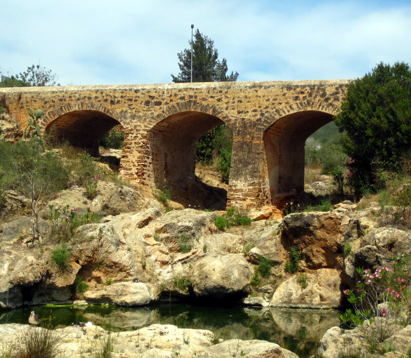 Stone Arch Bridge — Brown, Serene, Afternoon