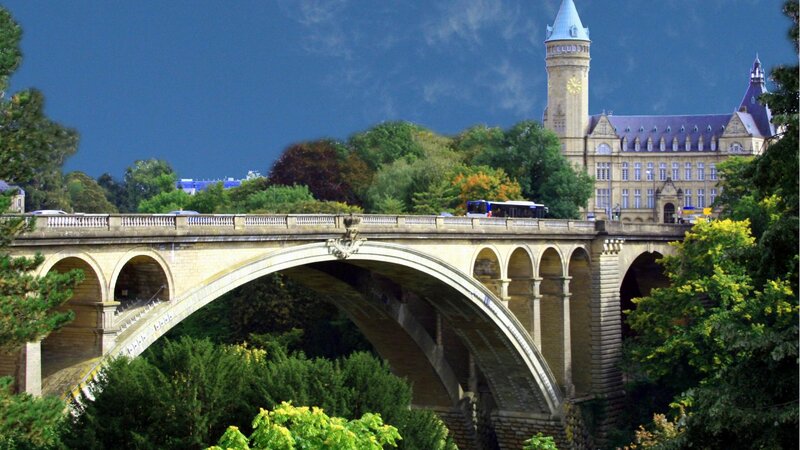Stone Arch Bridge — Green, Dramatic, Afternoon, Photograph