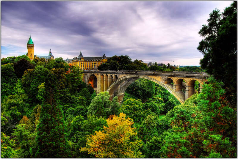 Stone Arch Bridge — Green, Dramatic, Afternoon