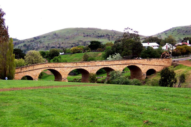 Stone Arch Bridge — Green, Serene, Afternoon, Photograph