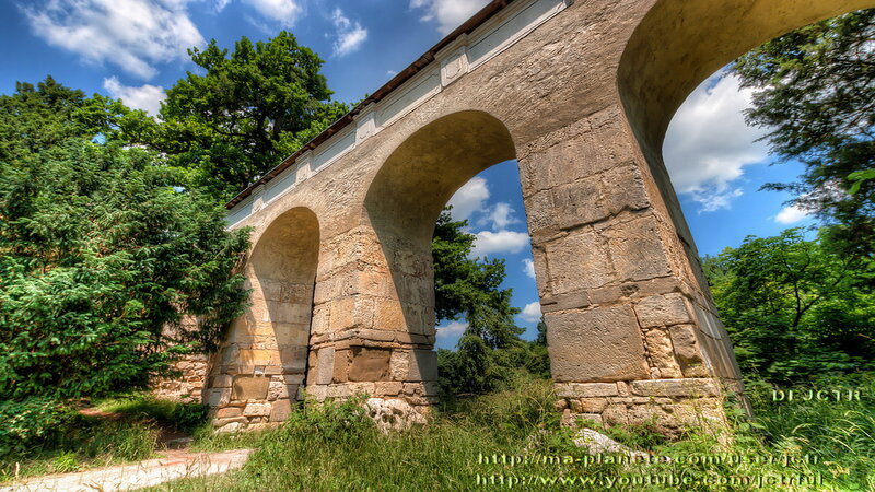 Stone Arch Bridge — Green, Serene, Afternoon, Photograph, Trees