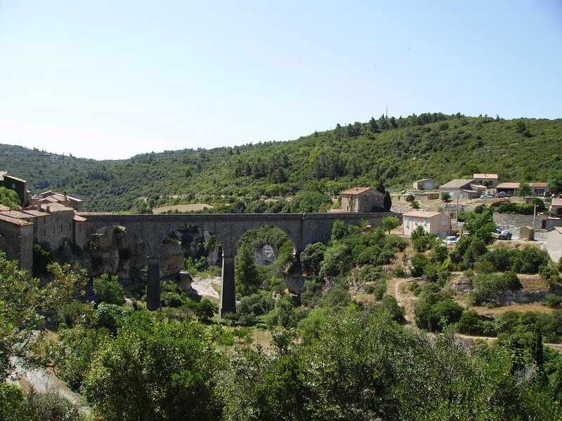 Stone Arch Bridge — Green, Serene, Afternoon, Photograph, Village