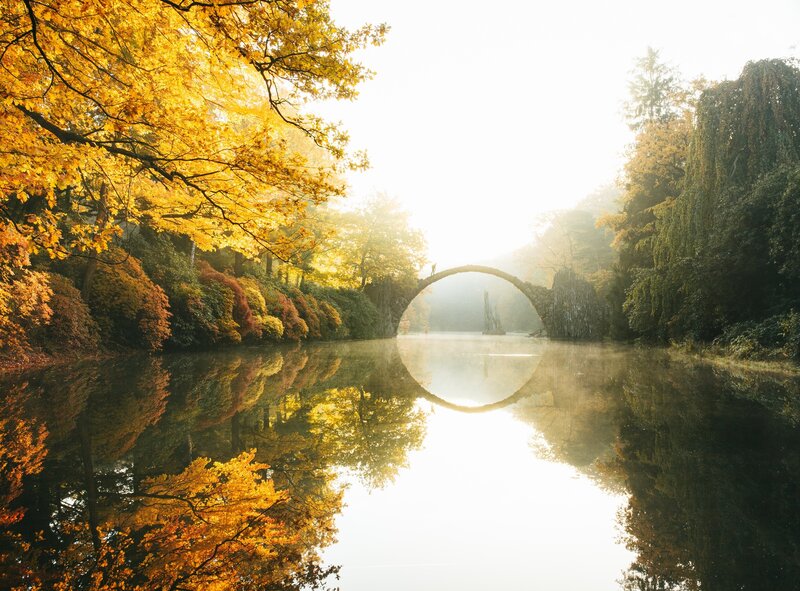 Stone Arch Bridge — Yellow, Serene