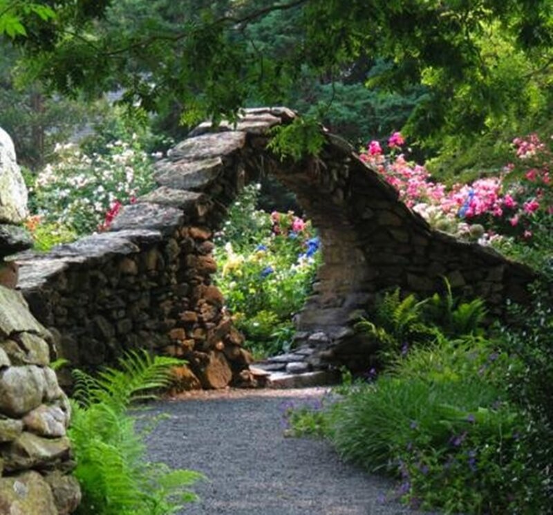 Stone Arch Garden Gate