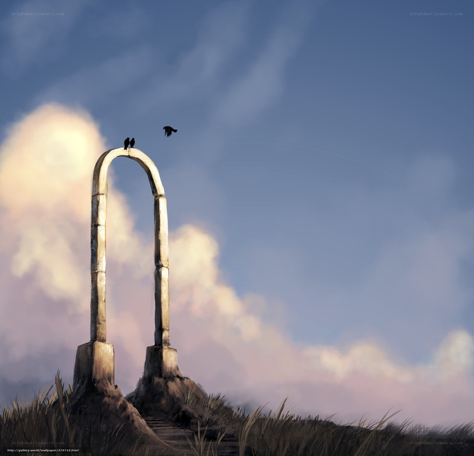 Stone arch on a hill