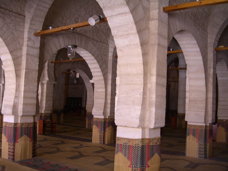 stone arches in a mosque