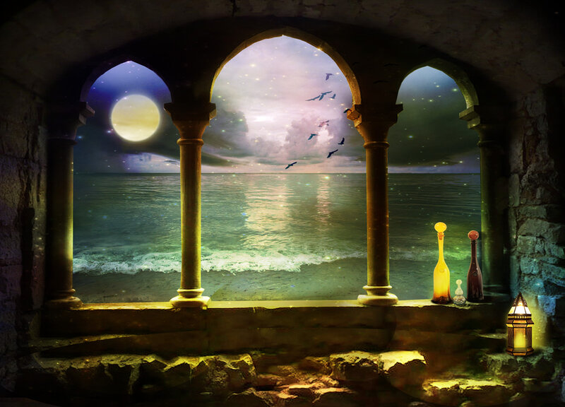 Stone Arches Overlooking Sea
