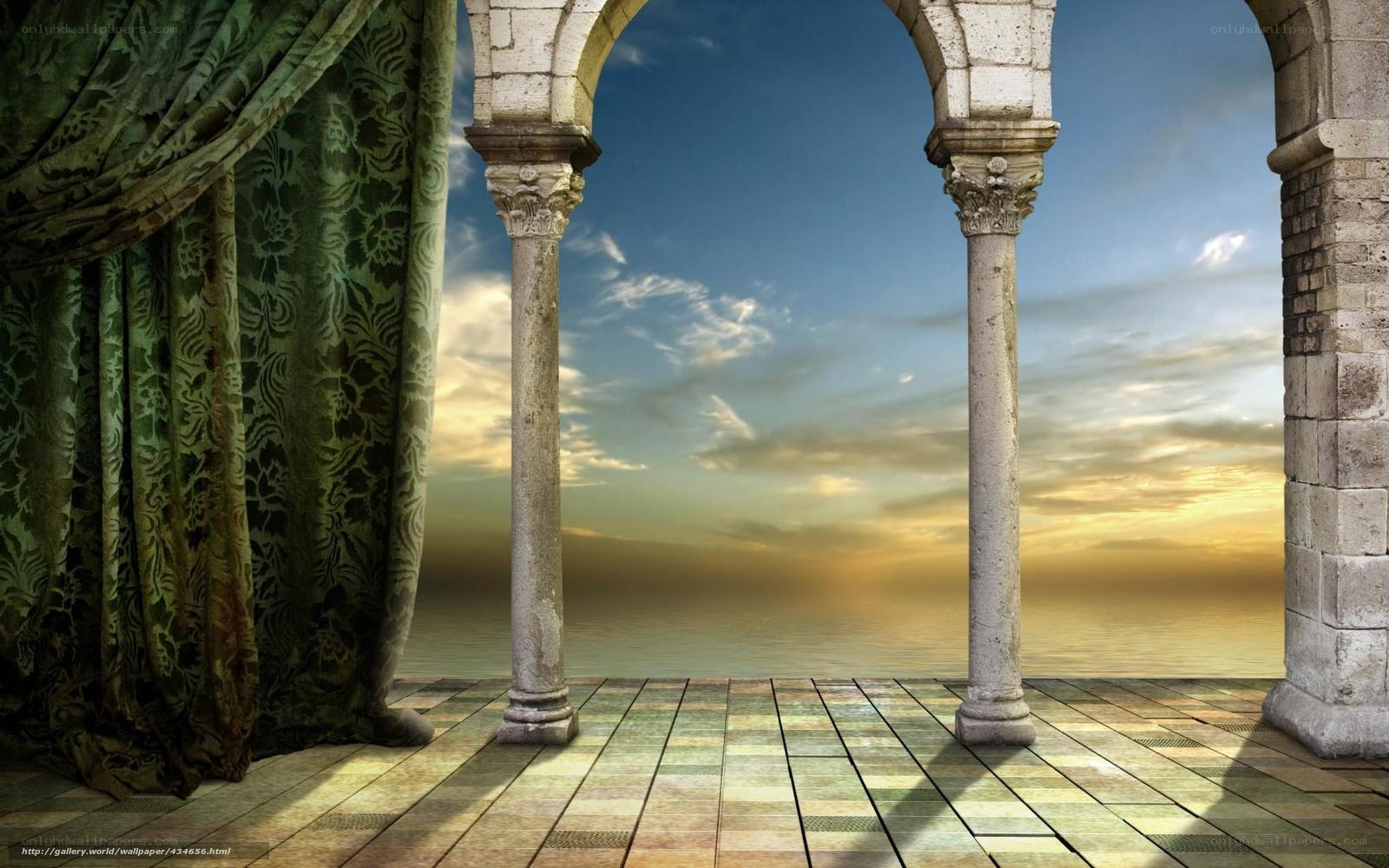 Stone arches overlooking the sea