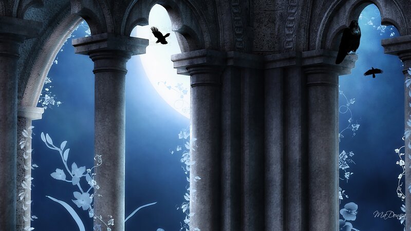 Stone Arches with Birds
