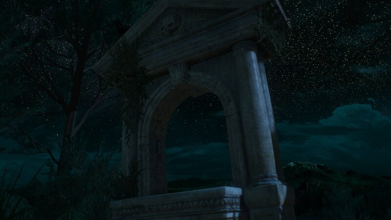 Stone Archway at Night
