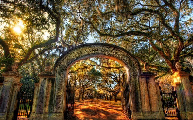 Stone Archway at Wormsloe — Brown