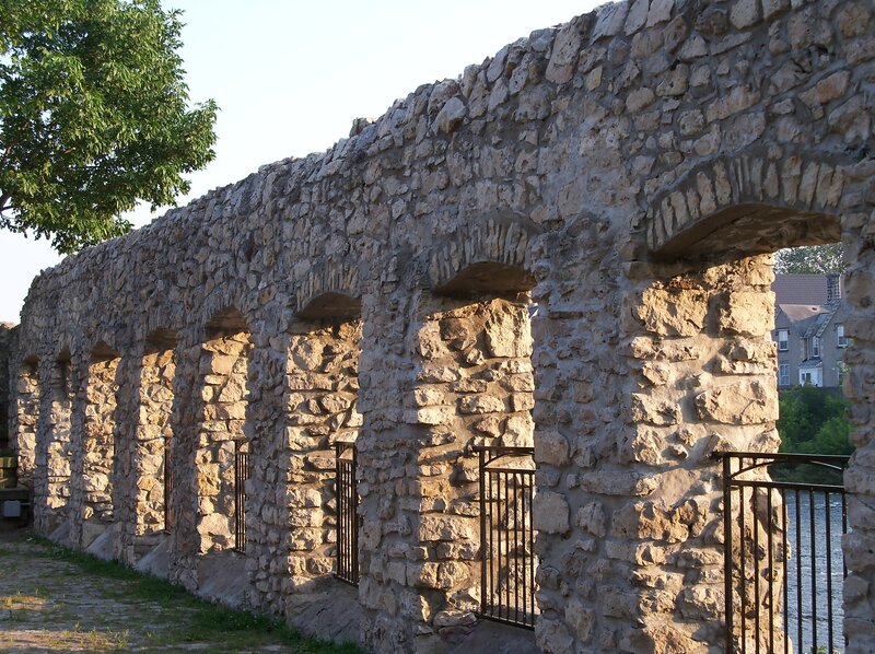 stone archway by the river