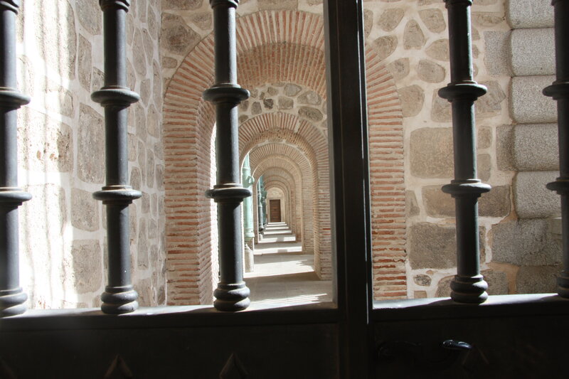 Stone Archway Corridor — Gray
