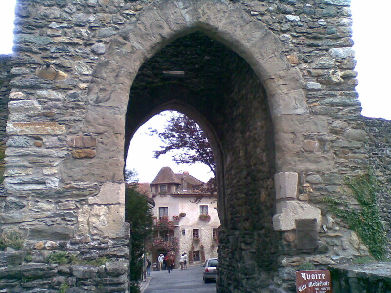 Stone archway in a medieval town