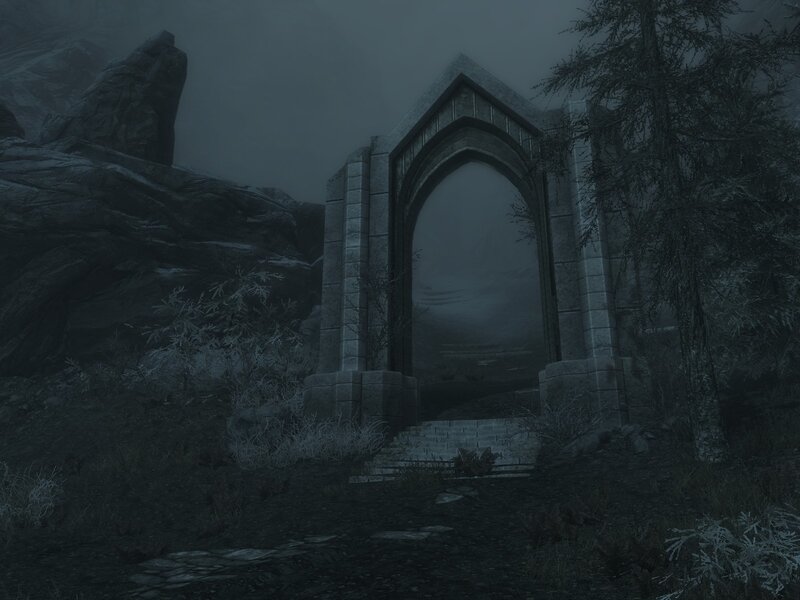 Stone Archway in Fog