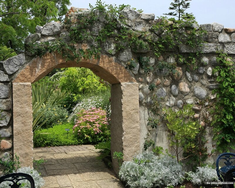 Stone Archway in Garden