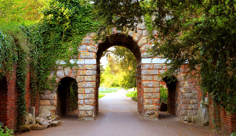 Stone Archway in Park — Green