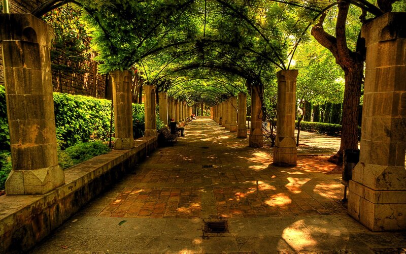 Stone Archway Walkway