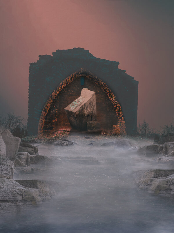 Stone Archway with Block