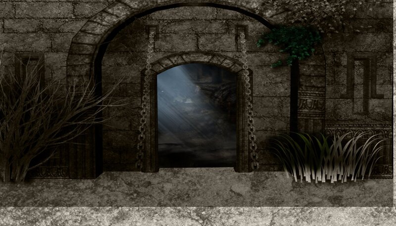 Stone Archway with Chains