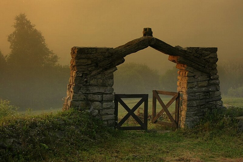 Stone Archway with Gate